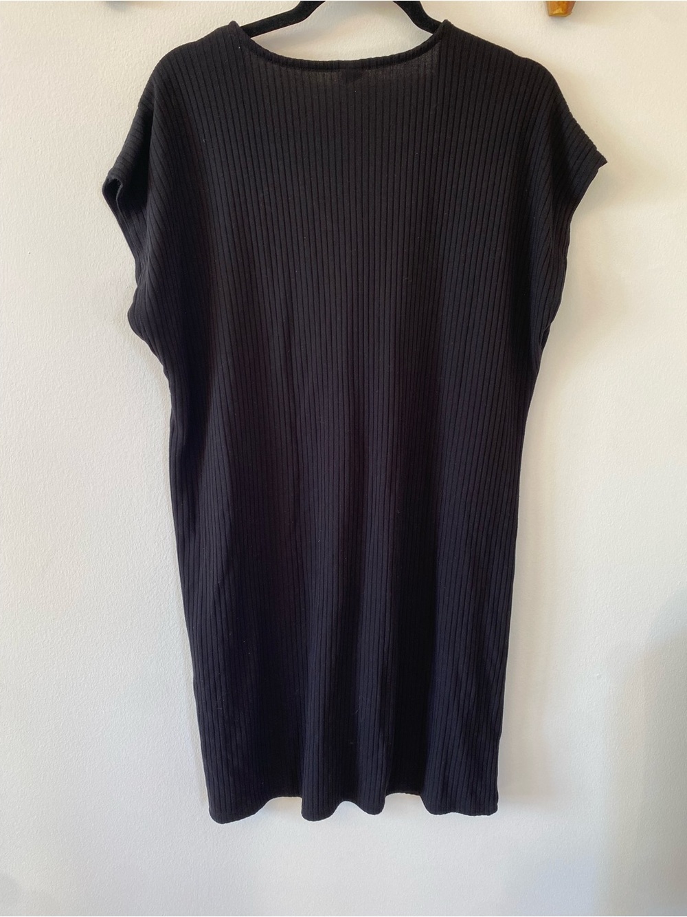 Old Navy Black Ribbed Button-Front V-Neck Dress size xl - Picture 4 of 6